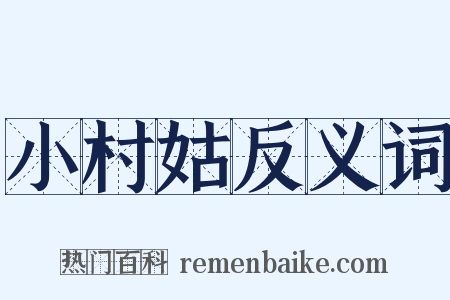 小村姑反义词是什么意思的图片